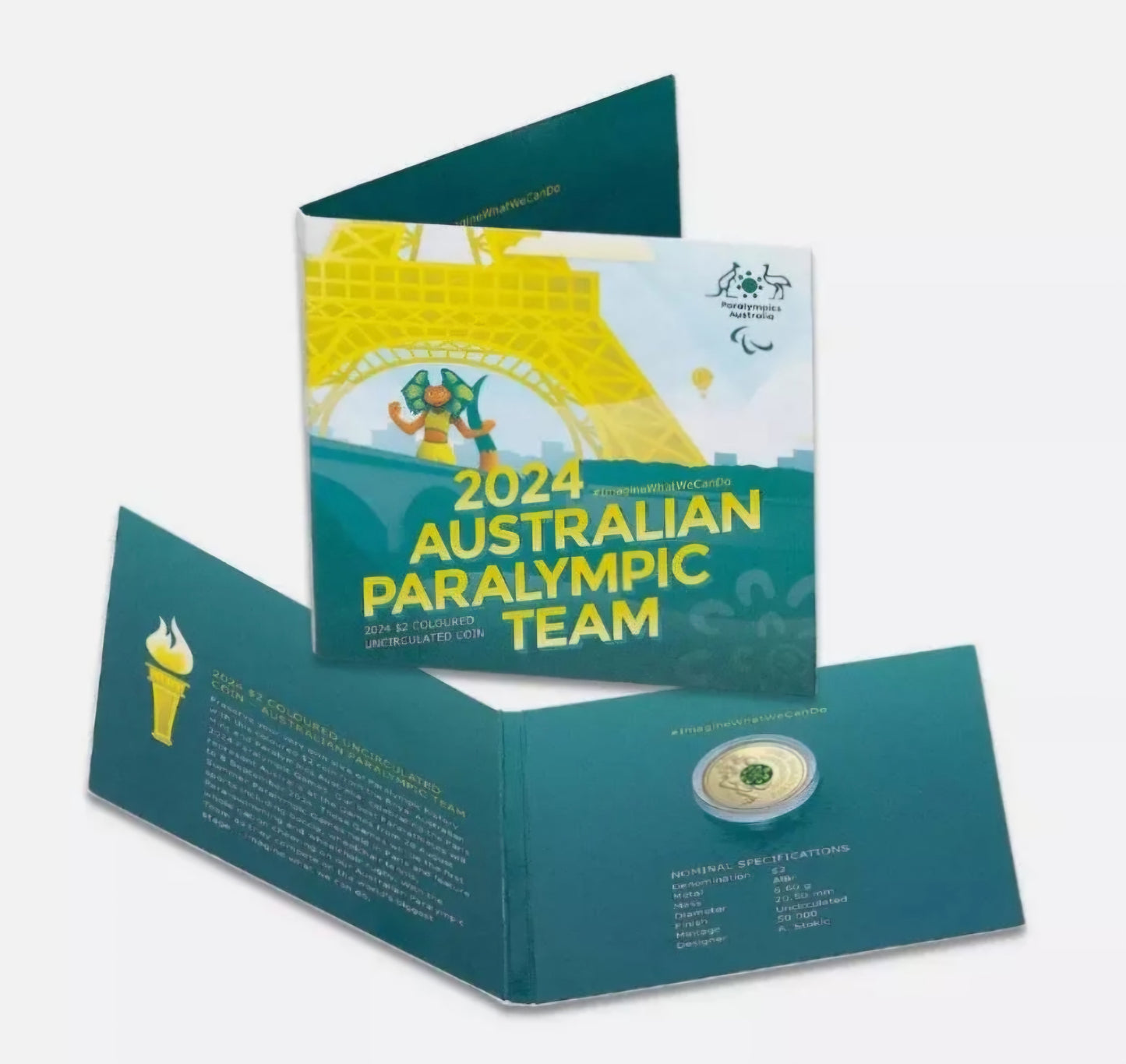 2024 Australia $2 Coin Paralympic Olympic Games RAM Card