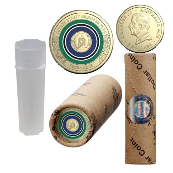 2025 $2 Torres Strait Islander Flag Combo Combo of Silver Proof, Coin in Card & Premium Coin Roll