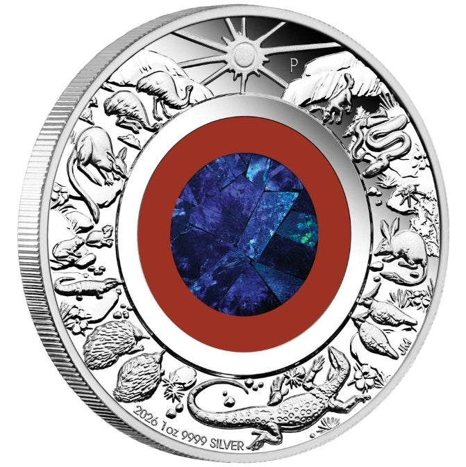 Wonders of Australia - The Outback 2026 1oz Silver Proof Opal Coin