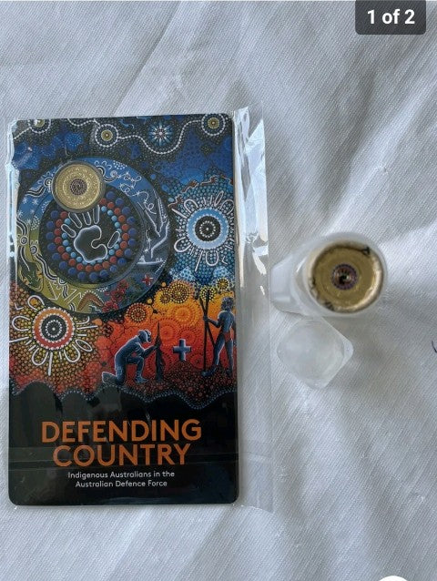 2021 Royal Australian Mint $2 Two Dollar Indigenous Military Services RAM Roll And C Mintmark Card