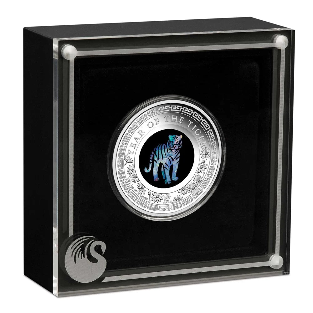 Australian Opal Lunar Series 2022 Year of the Tiger 1oz Silver Proof Coin