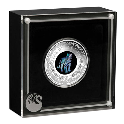 Australian Opal Lunar Series 2022 Year of the Tiger 1oz Silver Proof Coin