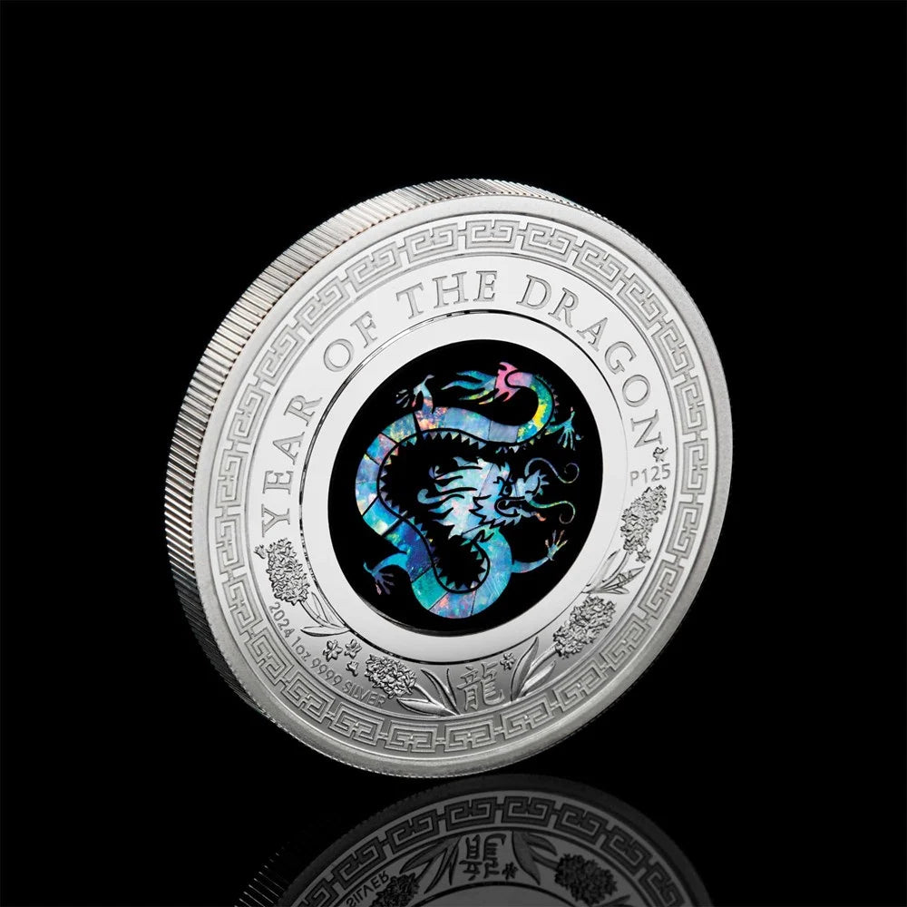 Australian Opal Lunar Series 2024 Year of the Dragon 1oz Silver Proof Coin