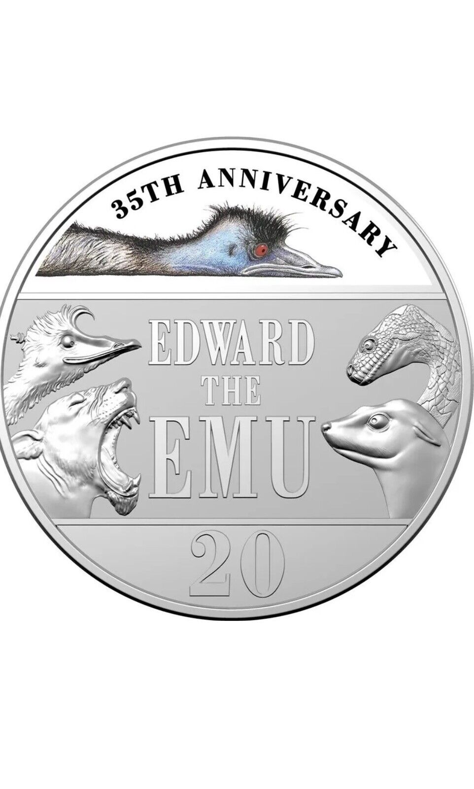 2023 Australia Edward the Emu 20c Coloured Uncirculated Coin - Coin in Special Edition Book