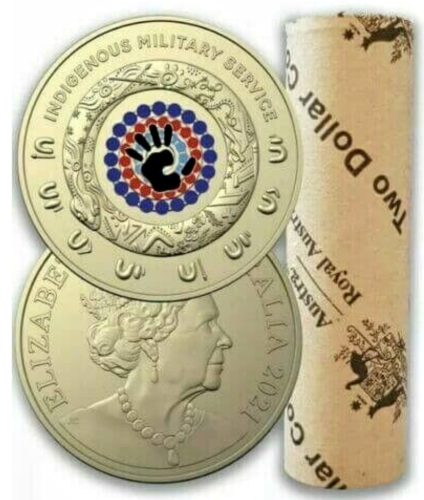 2021 Royal Australian Mint $2 Two Dollar Indigenous Military Services RAM Roll