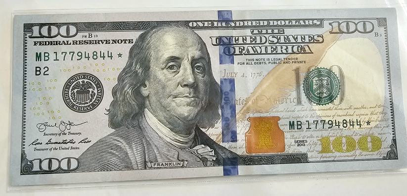 USA $100 Note Unc Mint Condition with special * – GrabCoins