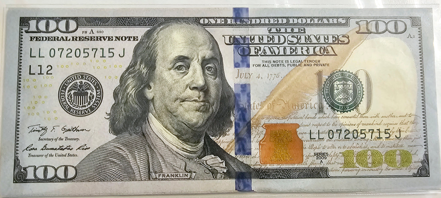 2009 USA 100$ aUnc Note