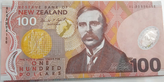 New Zealand - $100 Note - Wheeler