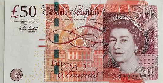 Very Rare Queen Notes -  Bank of England £50,  £20, £10 pounds