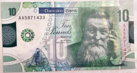 2017 Danske Bank, 10 pound Banknote