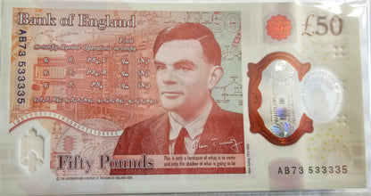 England UK 50 Pounds 2020 Queen Elizabeth New UNC Note Radar series.