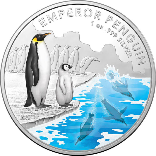 2023 Emperor Penguin $5 Coloured Silver Proof Coin