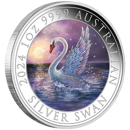 Australian Swan 2024 1oz Silver Coloured Coin