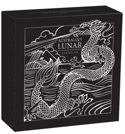 Australian Lunar Series III 2024 Year of the Dragon 1oz Silver Proof Coloured Coin