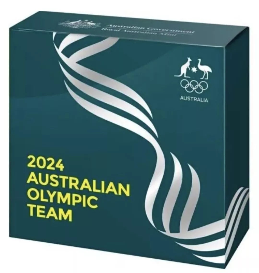 Australian Olympic Team 2024 $5 1oz Fine Silver Proof Domed Coin