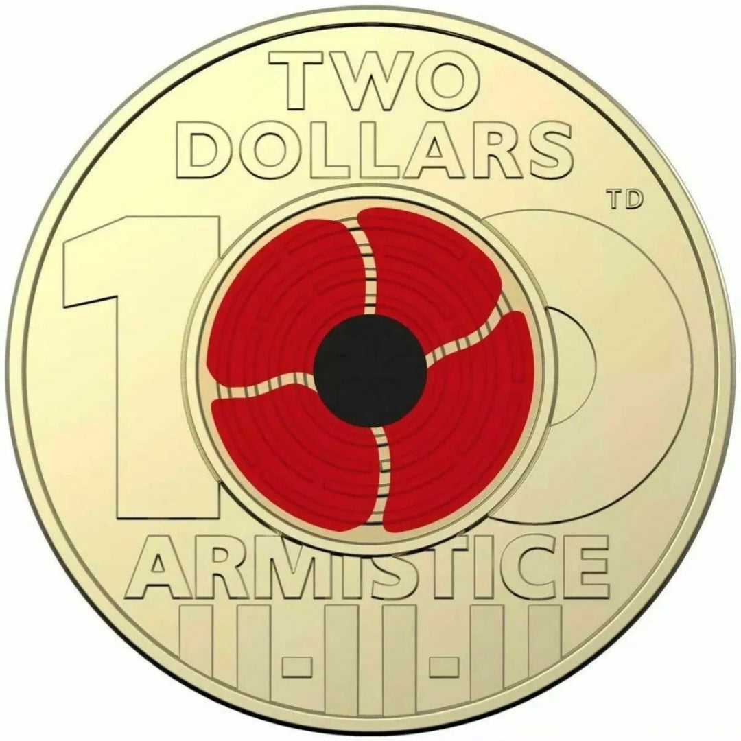 2018 Remembrance Armistice Centenary Red Poppy $2 two dollar Poppy $2 two dollar RAM h/t roll