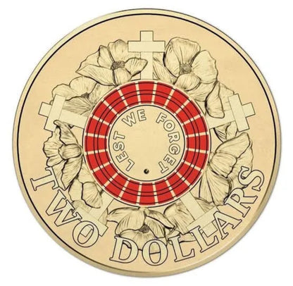 2015 Lest We Forget War Graves Royal Australian Mint Two Dollar $2 RAM H/T Roll