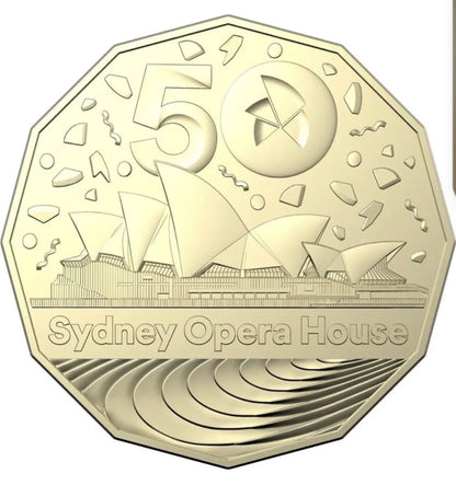 2023 50c 50th Anniversary of the Sydney Opera House Coin UNC AlBr