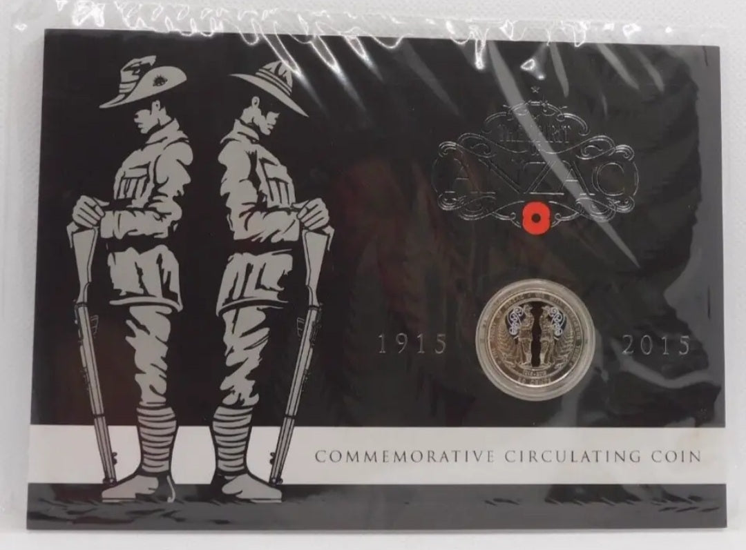 2015: The Spirit of ANZAC 1915 – 2015 Commemorative Coloured NZ $0.50