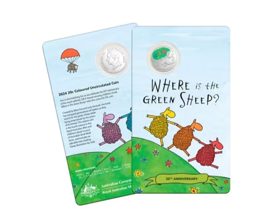 20th Anniversary of Where is the Green Sheep – 2024 20c Coloured Uncirculated Coin
