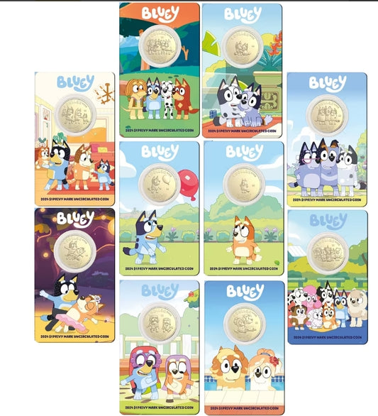 2024 $1 Bluey set of 10 on card