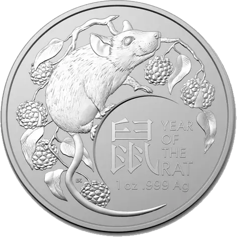 2020 Ram Rat Silver 1oz investment coin