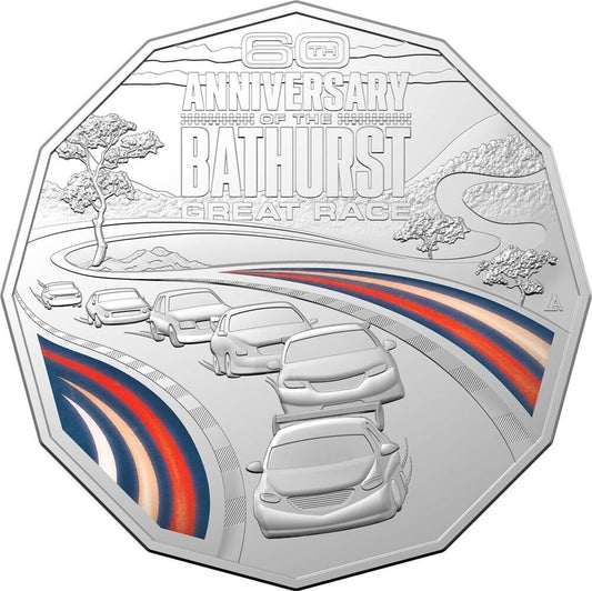 2023 60th Anniversary of Bathurst RAM 50c Coloured UNC Coin