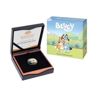 2024 $1 Bluey AlBr Coloured Proof Coin (preorder)