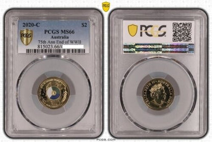 2020 75th Anniversary of the End of WWII Two Dollar PCGS MS66 'C' Mintmark coin