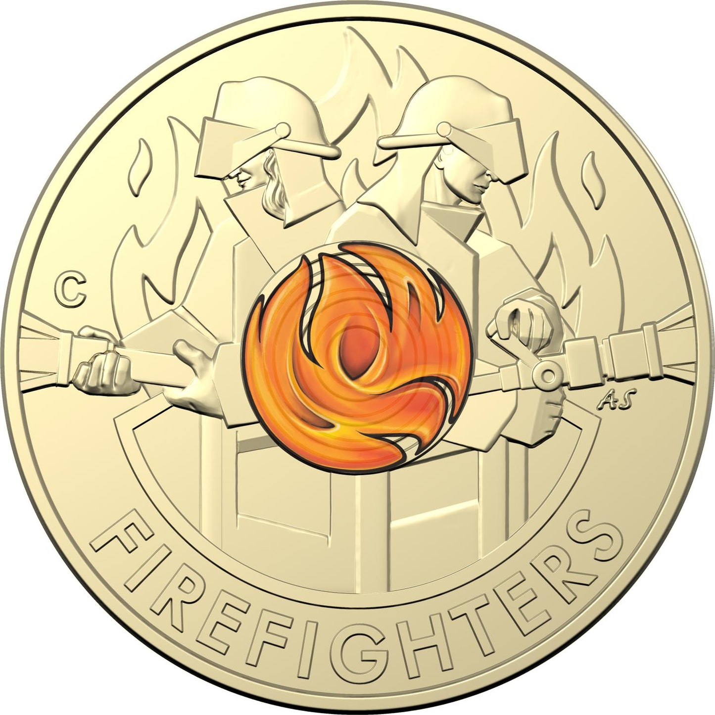 2020 Firefighters Two Dollar C MintMark Carded Coin