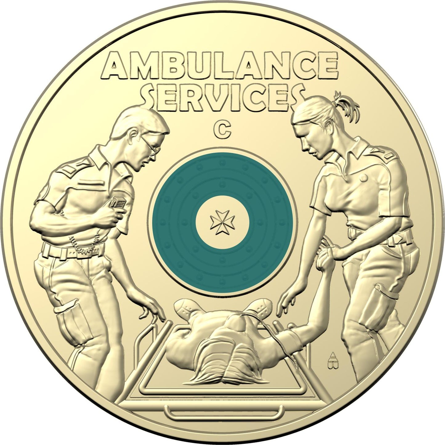 2021 Ambulance Service Two Dollar C MintMark Carded Coin