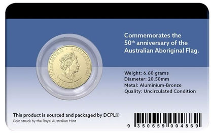 2021 Aboriginal Flag $2 two dollar coin in DCPL Card