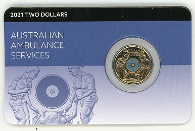 2021 Ambulance Services $2 two dollar coin in DCPL Card