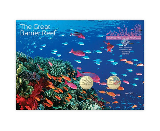 2021 Great Barrier Reef Limited Edition Double PNC - 2 x $1 Coins #203/500