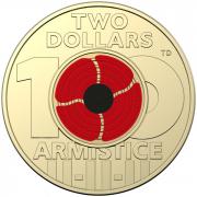 2018 Armistise Remembrance Poppy $2 two dollar coin in DCPL Card