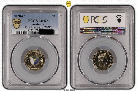 2020 75th Anniversary of the End of WWII Two Dollar PCGS MS67 'C' Mintmark coin